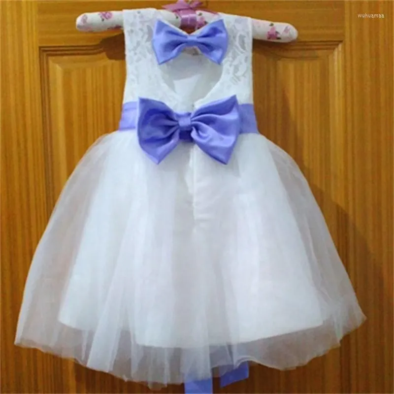 Girl Dresses Flower For Wedding Fashion Little Girls Kids/Child Dress With Sash Lovely Keyhole Party Pageant Communion