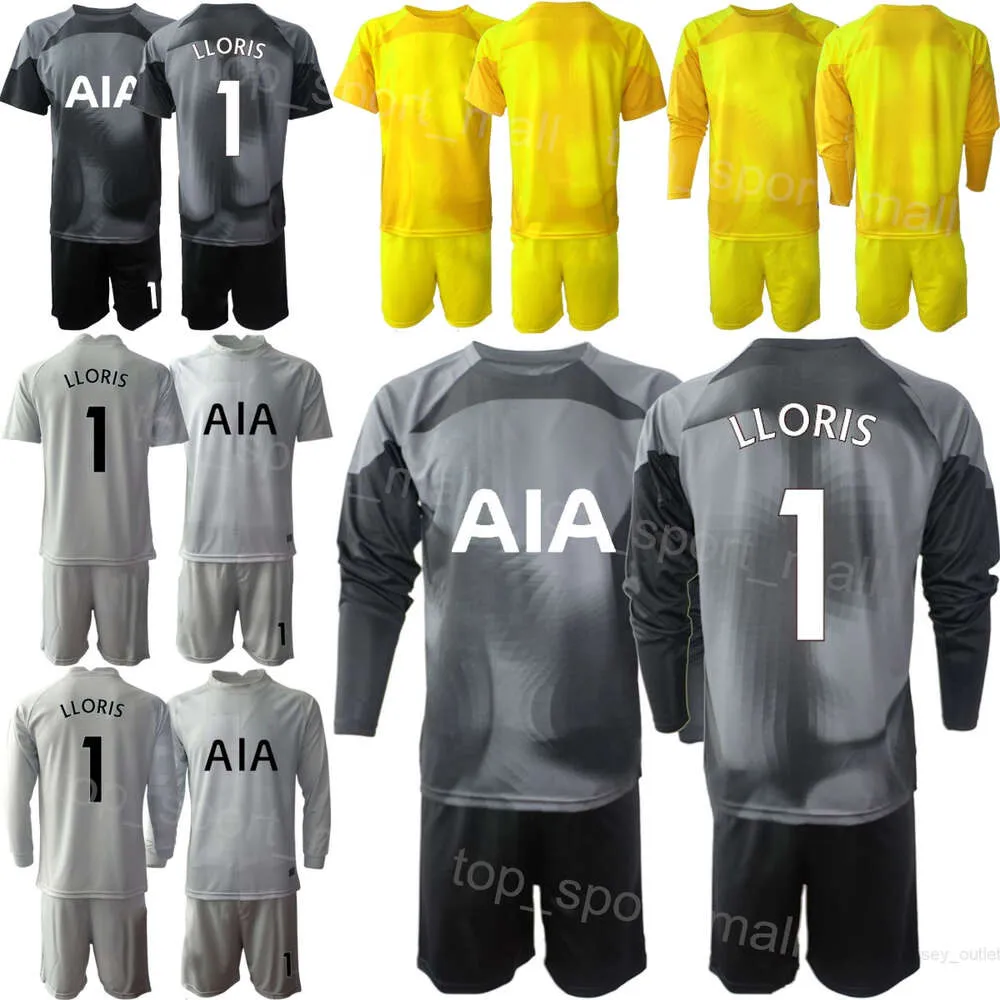 Club Team 22 2023 Kids GK Soccer 20 Fraser Forster Jerseys Set Goleiro Manga Longa 40 Brandon Austin 13 Guglielmo Vicario 1 Hugo Lloris Camisa de Futebol Kits ReCi