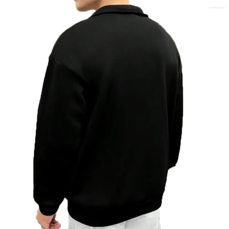 Herrtröjor Streetwear Sweatshirts Långärmade toppar för mens mode stativ krage tröjor lämplig vardaglig stil