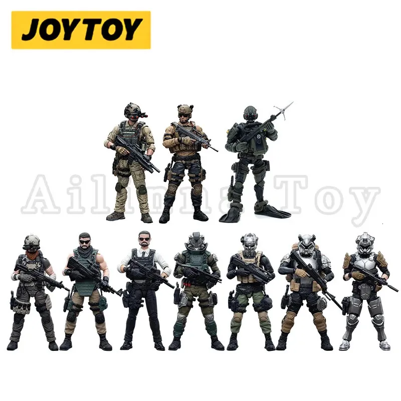 Figurines militaires JOYTOY 1/18 3.75 figurines d'action série des forces armées militaires modèle animé pour cadeau 231128