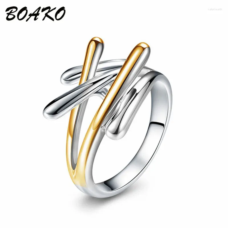 مع الحجارة الجانبية Boako Classical Wedding Ring