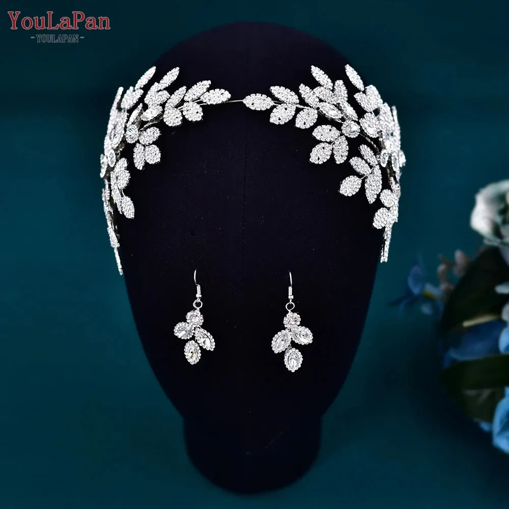 Zoestar Vite Porta Accessori Per Capelli Da Sposa – Fiori, Perle E Foglie – Colore Argento - 3