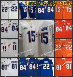 NCAA Florida Gators College Football Jersey 22 Emmitt Smith 81 Aaron Hernandez 11 Kyle Trask 84 Kyle Pitts 15 Tim Tebow MEN youth S-3XL New Jersey style good Jersey