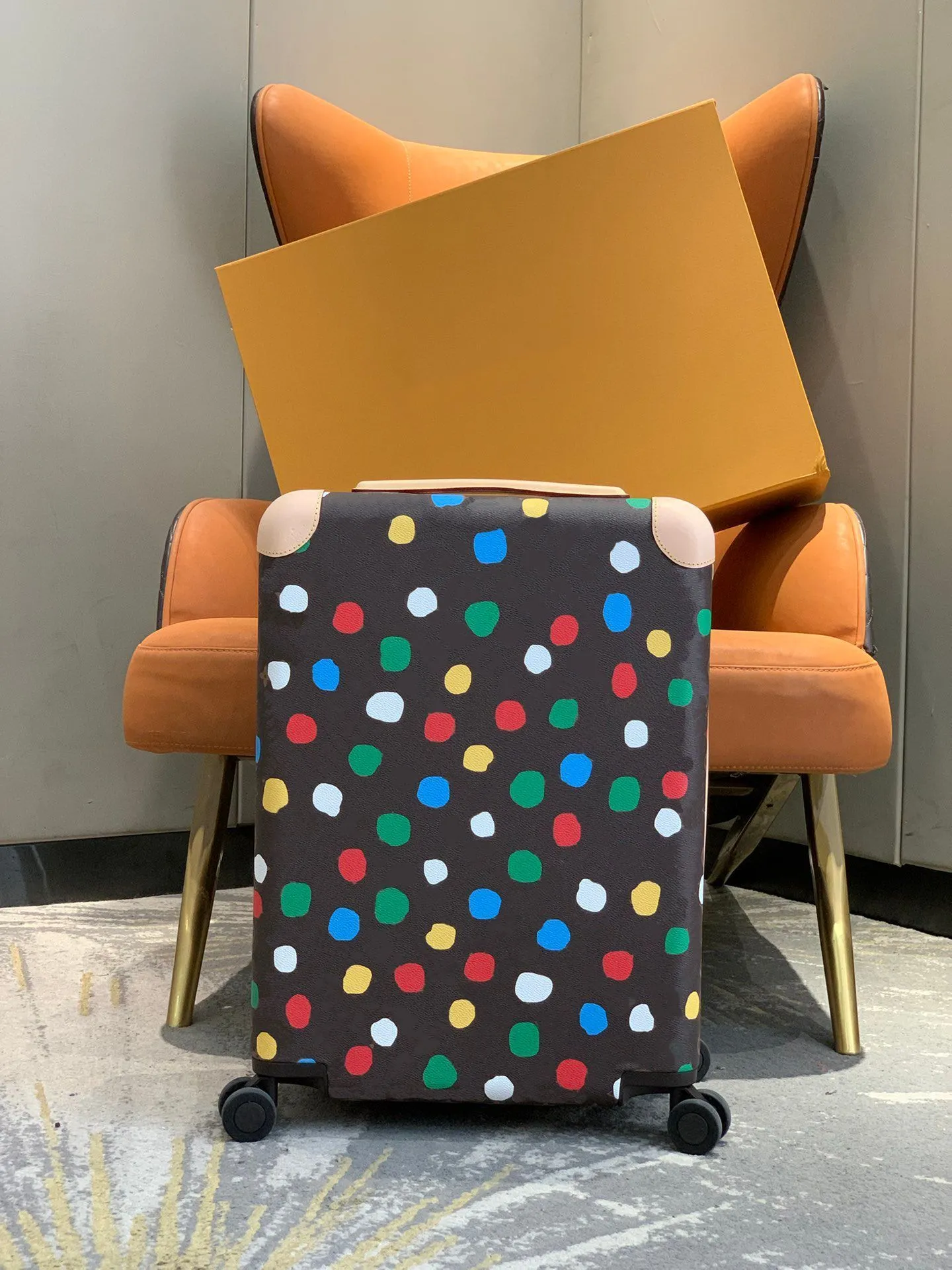 Horizon 55 3D Painted Dots Print The Range Suitcases Designer Brand