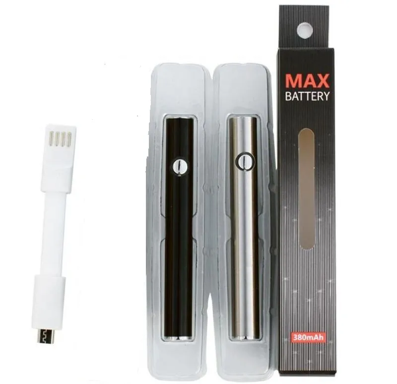 MAX Verwarm de batterij voor 380 mAh Variabele spanning 3 kleur veranderende bodemlading 510 draad