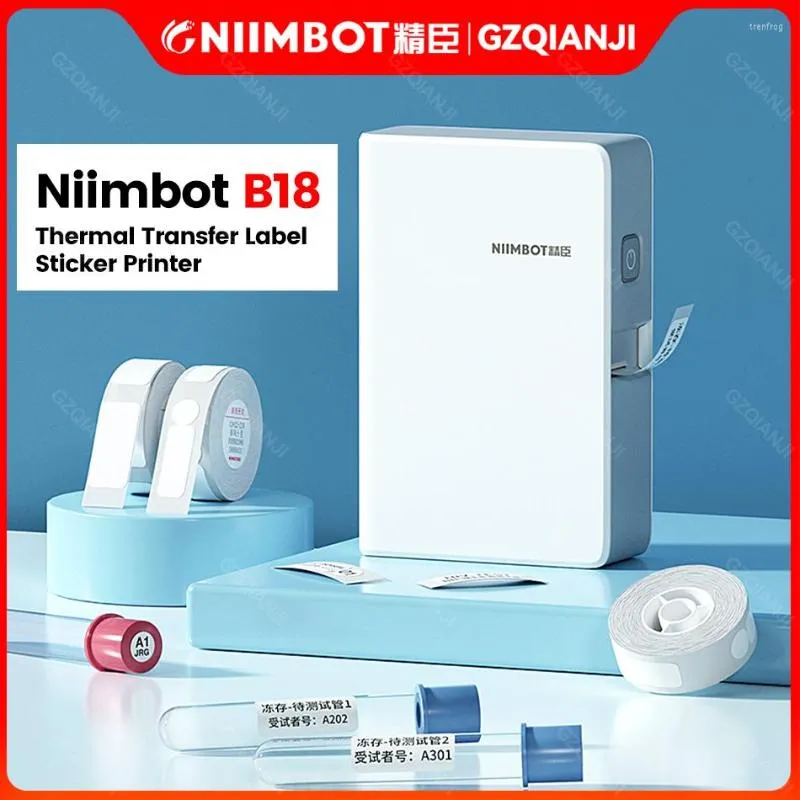 Niimbot D11 0 B18 Mini stampante per etichette portatile Maker adesivo a trasferimento termico con nastro per macchina per telefoni cellulari