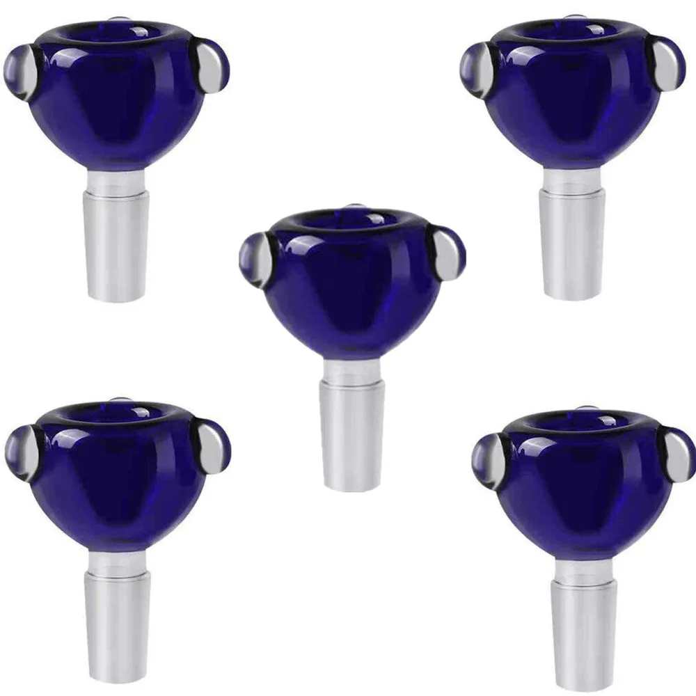 Синий пирекс Стекло 14 мм мужские чаши для суставов масляная труба Труба курить