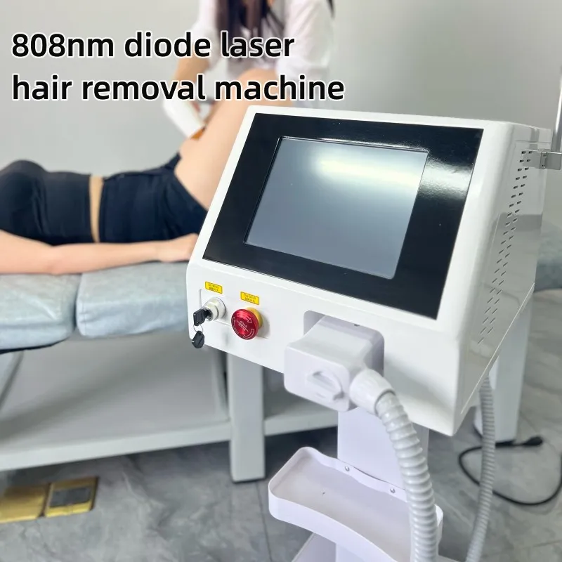 Epilator 808nm długość fali 2000 W Diode Laser Epilator Instrument Maszyna do usuwania włosów chłodzenie głowica bezbolesna Epilacja