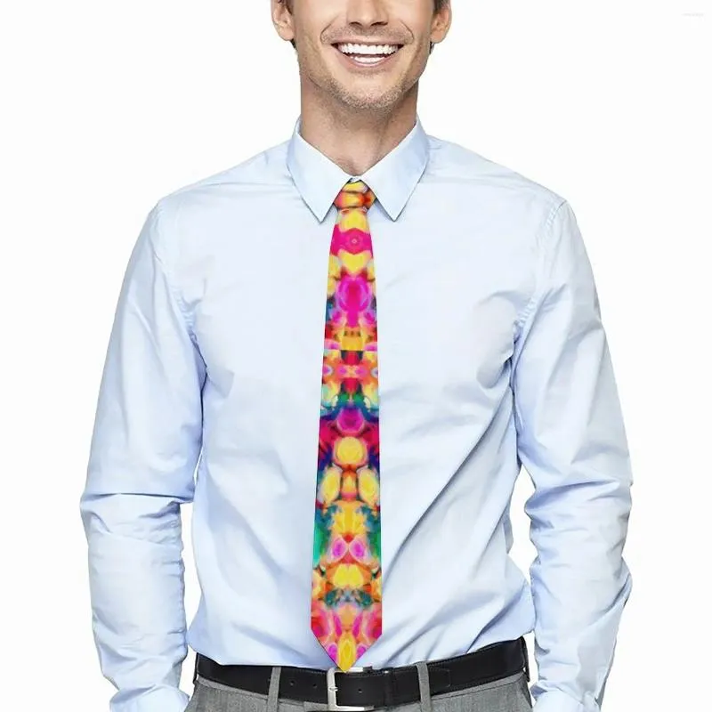 Laços coloridos rosa gravata buquê impressão cosplay festa pescoço bonito engraçado para homens colar personalizado gravata presente de aniversário