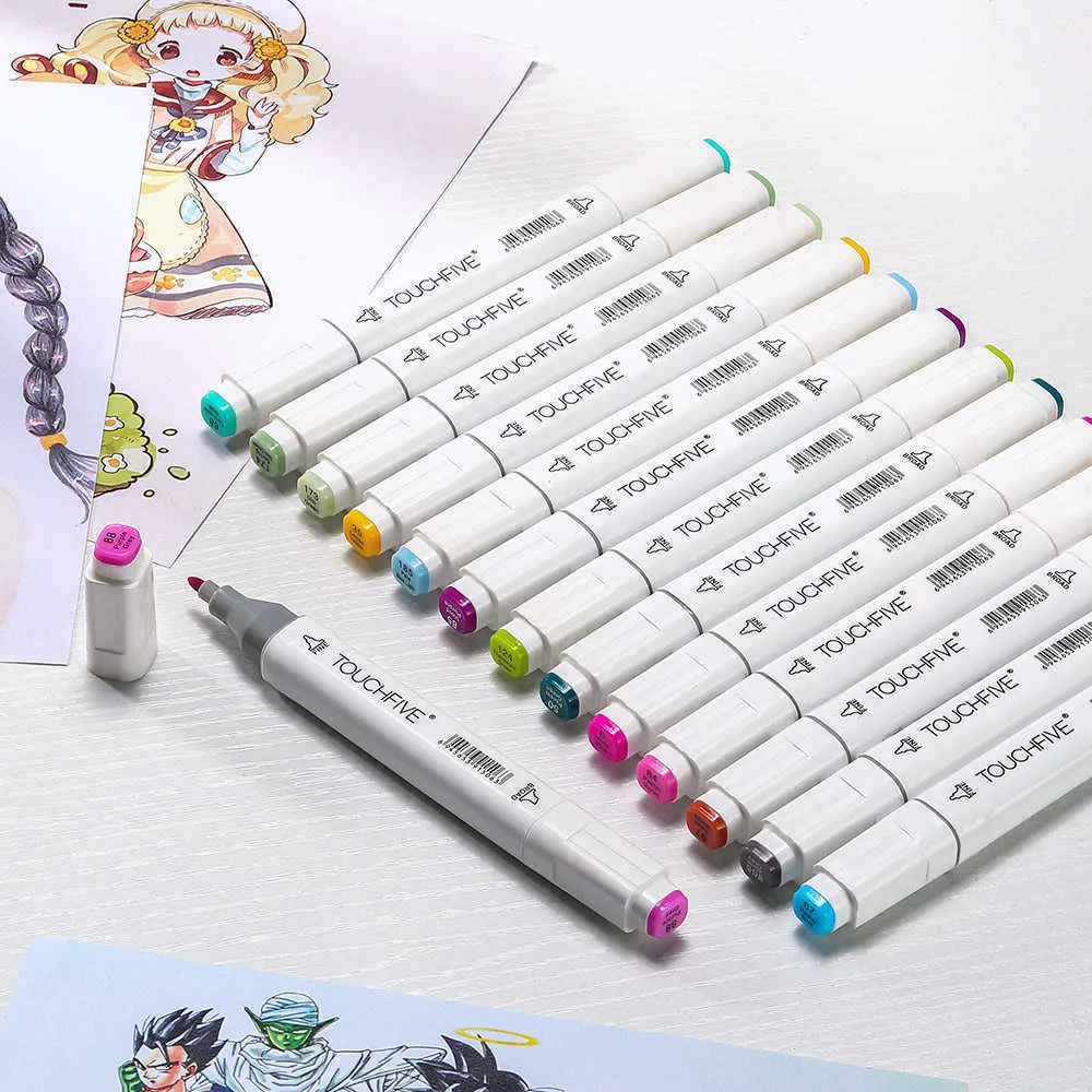 Touch-Five Alcohol Art Drawing Markers 168 Colors in 5 Sets - Body Kun Dolls