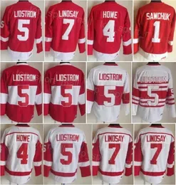 Retro Hockey 5 Nicklas Lidstrom Jersey Vintage 4 Gordie Howe 1 Terry Sawchuk 7 Ted Lindsay 10 Alex Delvecchio 13 Pavel Datsyuk 14 Brendan Shanahan Retire 75th Year