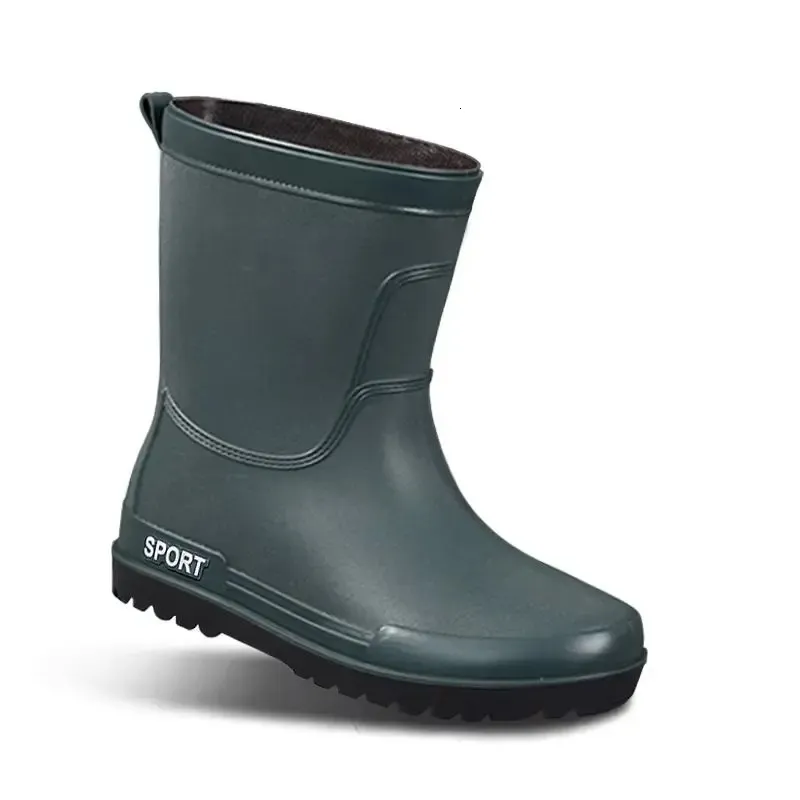 Mens Non Slip Mid Tube Cheap Rain Boots Womens With Wear Resistant