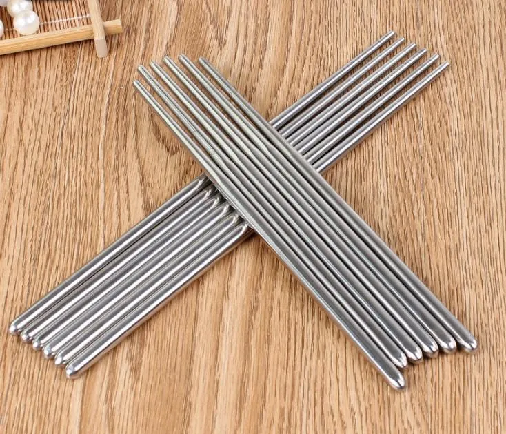 500 pairs 22.5 cm Dinnerware Stainless steel chopsticks Rrestaurant Chinese Chopsticks Kitchen Durable Food Stick Sushi