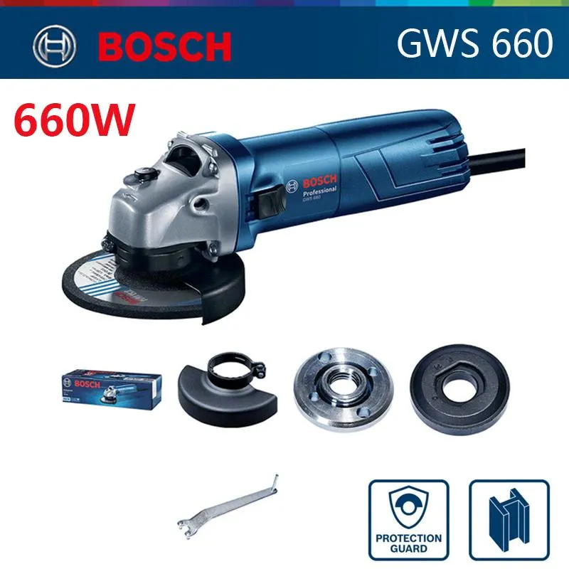 Sliper Bosch GWS 660 Winkelschleifer Metallschneiden Polieren Schleifmaschine Multifunktionale Handschleifer 660W Elektrowerkzeuge
