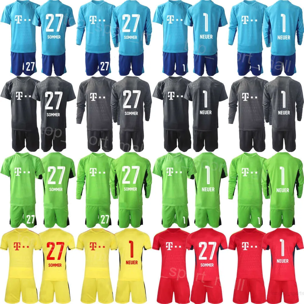 Club Team 23 24 Goalkeeper Soccer 1 Manuel Neuer Jerseys Set Men Kids Long Sleeve GK 26 Sven Ulreich Oliver Kahn Sepp Maier Pfaff Football Shirt Kits Uniform BaiRen