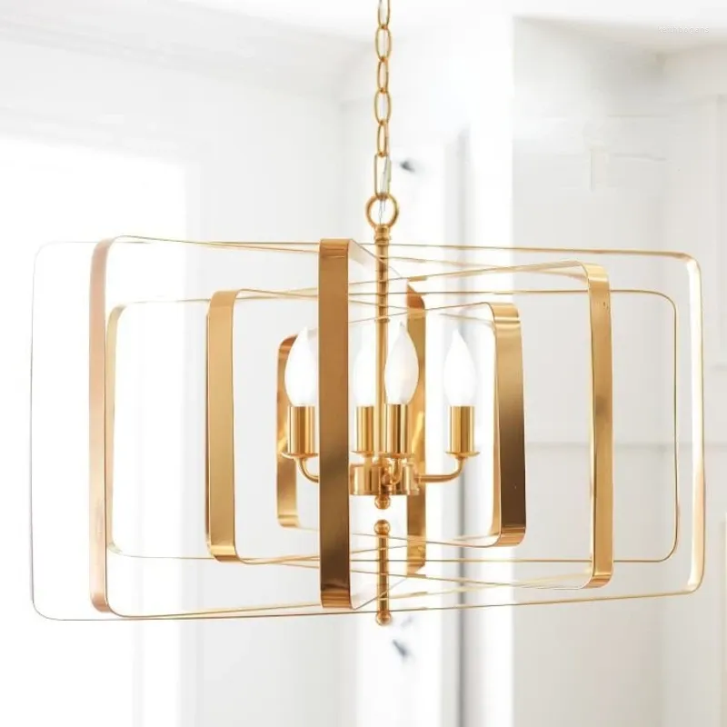 Hanglampen Neoklassieke geometrische charme Doolhof Dimbare Kroonluchter Eetkamer Foyer Living