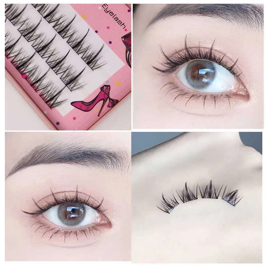 3 PCFalse Yelix Upgrade A-type Eyelashes Manga Natural Individual Cluster EyeLashes Quick DIY Eyelash Extensions KIT Cosplay Lashes Z0428