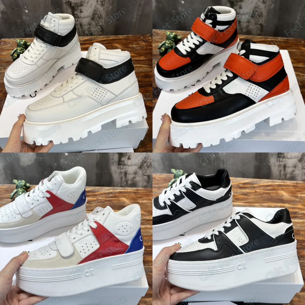 Designer-Sneaker, Mid-Block-Sneaker, Kalbsleder, Plateauschuhe, CT-Trainer, High-Top-Sneaker, Keilsohlen-Sneaker, Gummi-Sneaker, modische Freizeitschuhe, Größe 35–44