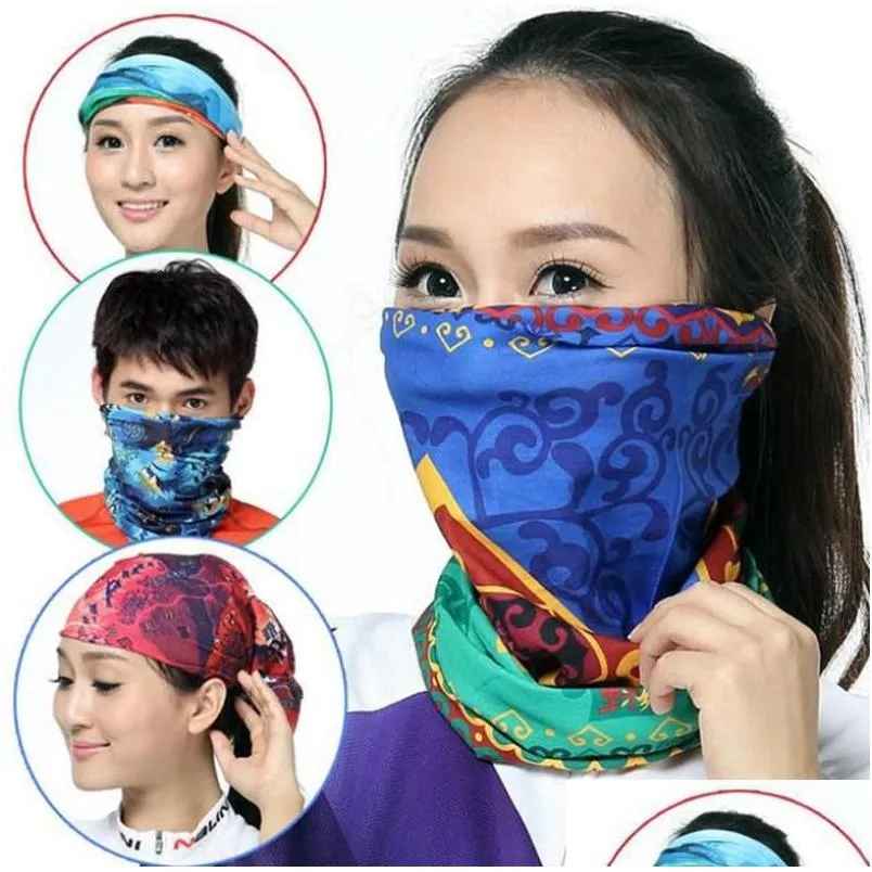 Karikatür Aksesuarları Açık Bandana Bisiklet Yüz Maskesi Sihirli Boyun Kabarcıları Spor Head Band hip Hop Bandanas Kayak Spor Yürüyüşü 144 Tasarımlar Otbus