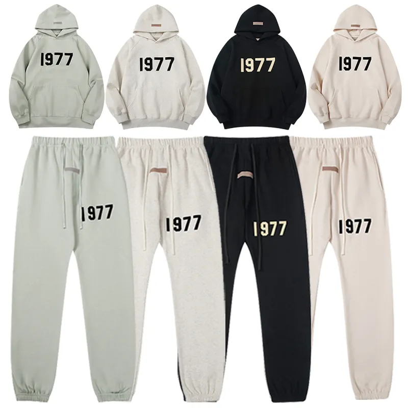 Felpa con cappuccio firmata Top Quality FOG Essentials 1977 Felpa con cappuccio Felpe da uomo Pullover da donna Tute Hip Hop Felpa oversize con cappuccio Warmer Felpa con cappuccio Highend Ladys S-XL