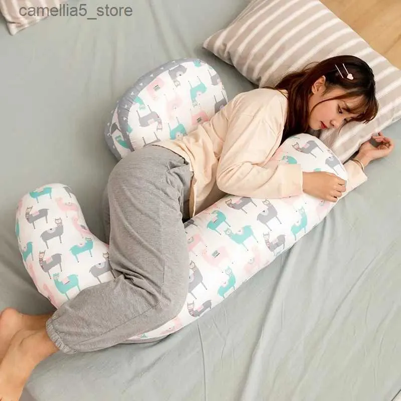 Pregnancy J shaped Waist Pillow for Side Sleeping and Stomach Support