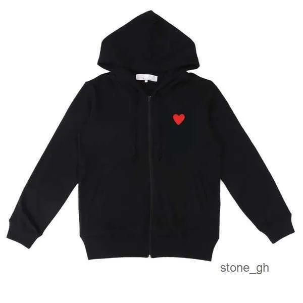 Comme de Garcon męskie bluzy bluzy 2023 Zamek z kapturem Play Bluza Commes Bluza Cardigan des Small Red Heart Garcons Standard i polar Xhvo