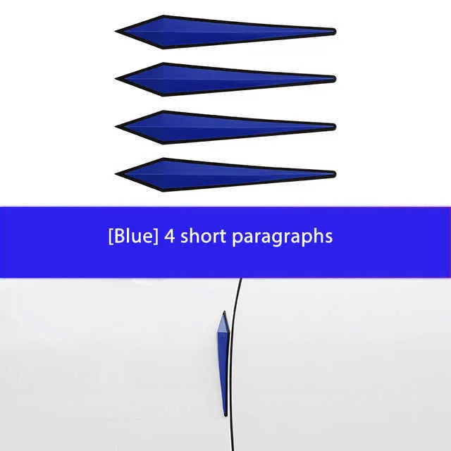 Neue 4 Stücke 3D Aufkleber Autotür Antikollisionsstreifen Auto
