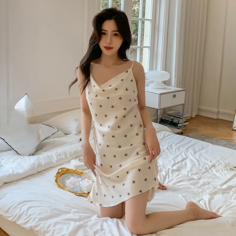 Sexy Pyjamas Women's Pajamas Night Dress Home Clothes Nightwear Sexy  Romantic Flowers Lingerie Nightgown Bridesmaid Dress Women's Sleepwear  230428