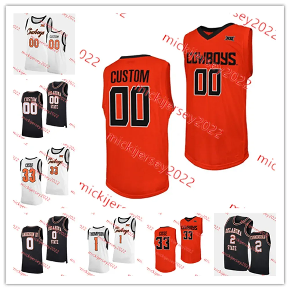 Caleb Asberry Naz Brown Oklahoma State Basketball Jersey Custom Stitched Mens Youth 5 Quion Williams 22 Brooks Manzer Bernard Kouma Oklahoma State Cowboys Jerseys