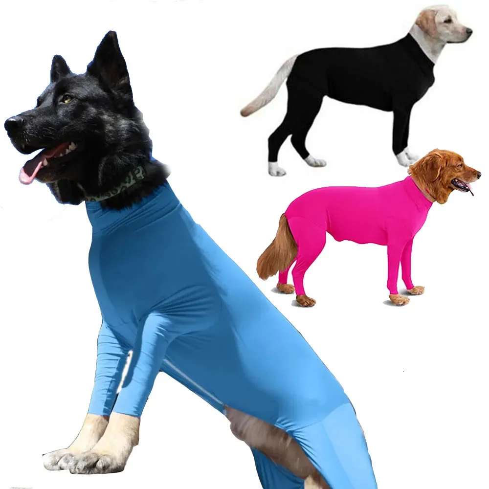 Dog Apparel Pet Onesie Clothes Medium Large Pajamas Anxiety Calming Shirt 4 Legs Jumpsuit Prevent Shedding Hair Surgery Recovery 231128