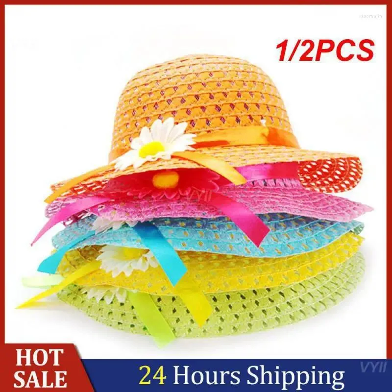 Şapkalar 1/2pcs açık hava güneş kremi sevimli sevimli vizör ayçiçeği çocuk şapkası olmalı çok yönlü ayarlanabilir