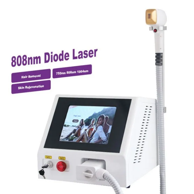 Annan skönhetsutrustning Lazer Ice Hair Removal Machine Diode Laser 755 808nm is