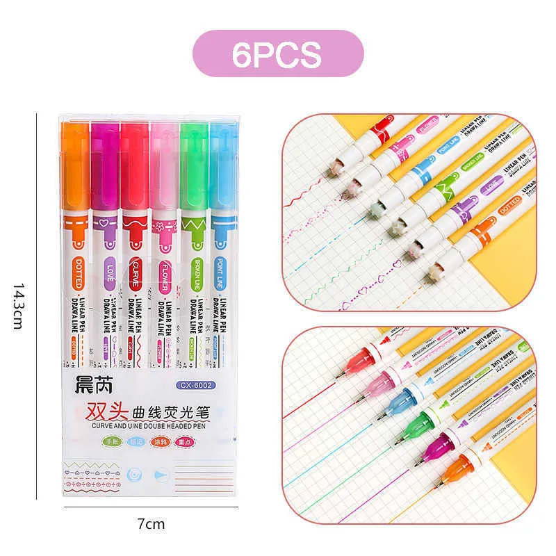 Watercolor Pattern Brush Set With 12 Single/Dual Tip Markers, 6 Double Head  Curve Pens, Fine Lines, And Cute Design Ideal For Kids Drawing, Scrapbooking,  School Stationery P230427 From Musuo05, $11.66