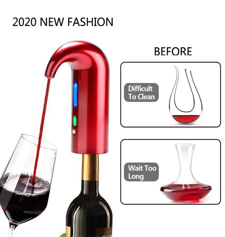 Electric Wine One Touch Portable Pourer Aerator Tool Dispenser Pump USB Rechargeable Cider Decanter Accessories For Bar Home Usea32612531