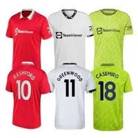 22 23 Manchesters soccer jerseys Antony Martinez RASHFORD Casemiro Eriksen SANCHO football shirt MANS UTDs MARTIAL B. FERNANDES MANCHESTERS kids kit