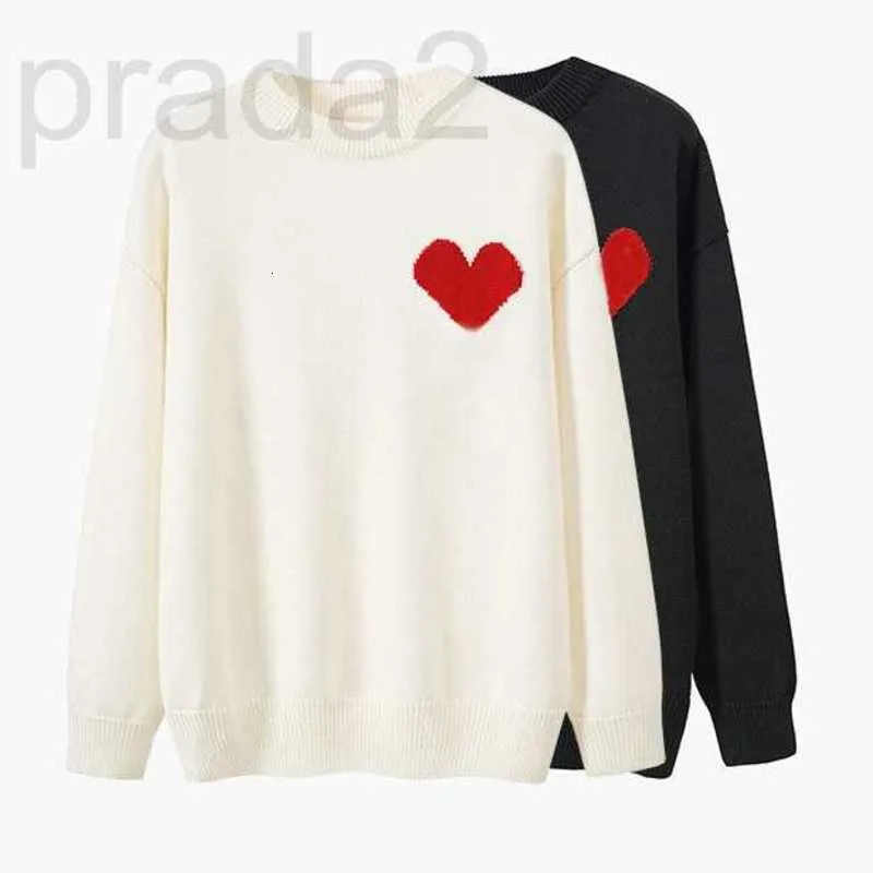 Pulls pour femmes designer Pull design coeur d'amour Un homme femme amoureux couple cardigan tricot v col rond col haut femme mode lettre blanc noir long KKCF