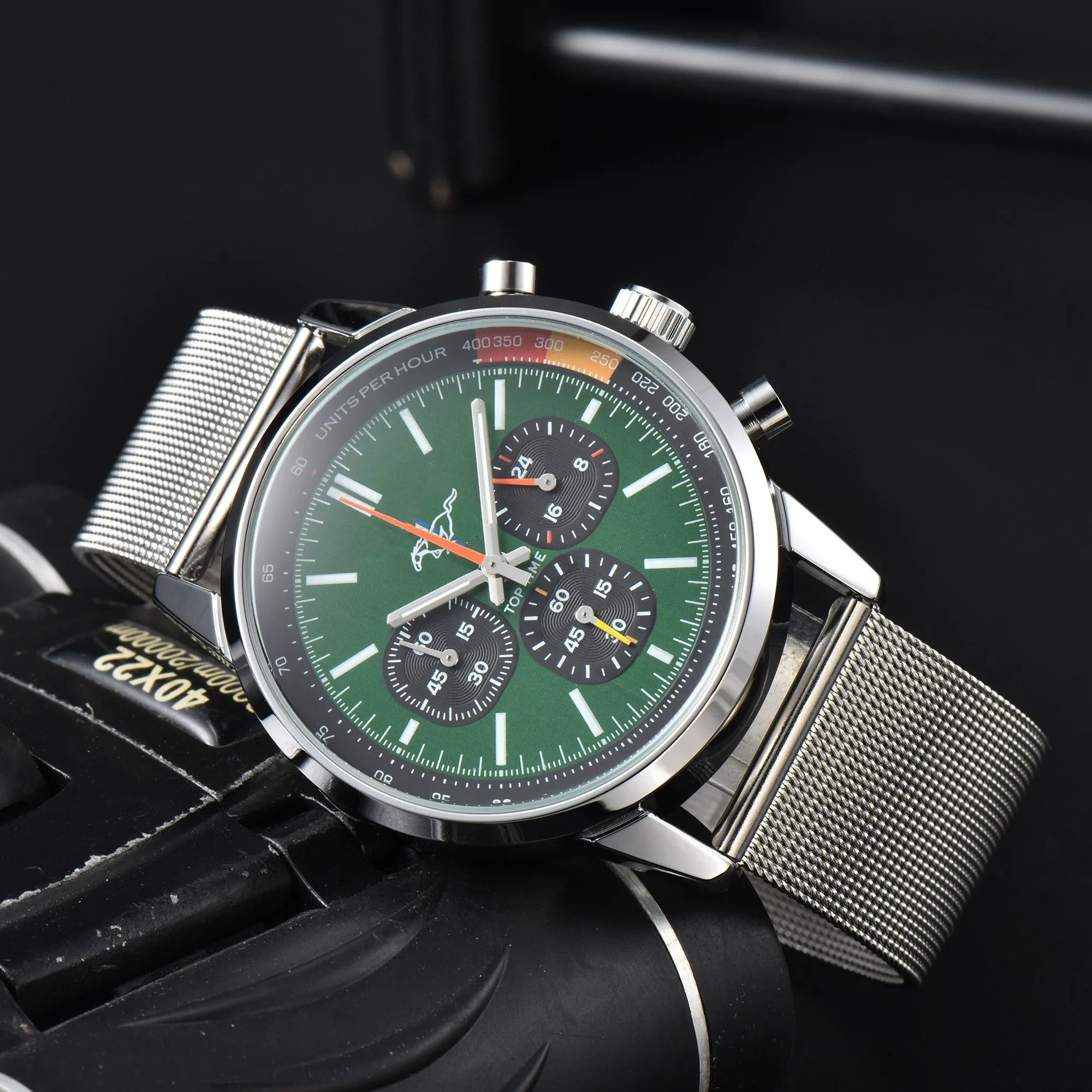 BRE 41 mm Designer sześć igieł wszystkie roboty szklarki szklanki szklanki ruchu kwarcowe zegarki Mężczyźni Wysokiej jakości luksusowe męskie zegarek wielofunkcyjny chronograf Montre zegary