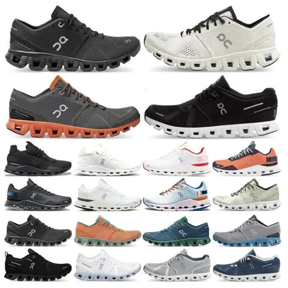 2024 on on Cloud x Running Shoes Women Men Sneakers Aloe Ash Black Orange Rust Red Storm Blue White Workout and Cross Trainning Shoe Designer Mens Sports Trainers 3645 n