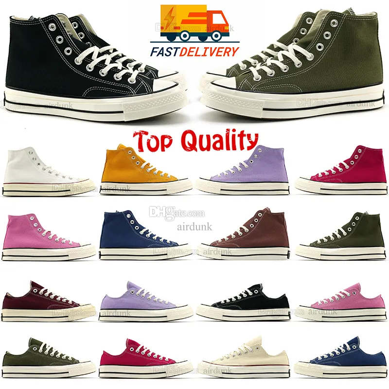 Designer Canvas 1970s Sapatos Casuais Sapatilhas Mulheres Mens Plataforma Clássico All Star Chuck 70 Taylor Baixo Alto Branco Preto Cinza Azul Vermelho Midsole Sports Sneaker Tênis