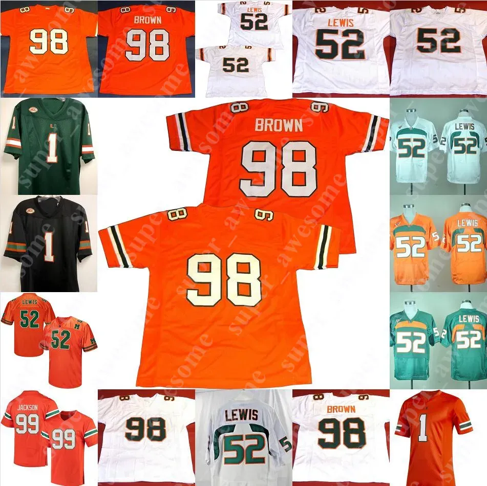 Hurricanes Miami Football Jersey Frank Gore Reggie Wayne Vince Wilfork Devin Hester Clinton Portis Edgerrin James Willis McGahee Greg Olsen High