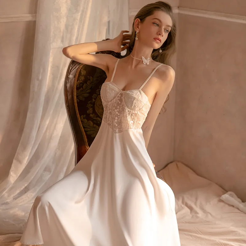 knee length dresses for ladies Cottage Ruffle Lace Nightgown Dress | Cozy Pajama main image 0