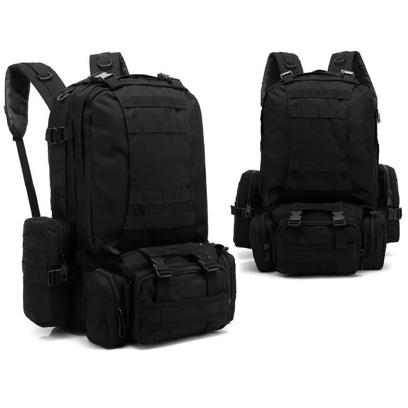 حزم الإطار الخارجي على الظهر العسكري على ظهر الظهر المائي 4 في 1 Molle Sport Bag في الهواء الطلق الرحلات في الصيد المشي لمسافات طويلة التخييم 3D Rucksack 230427