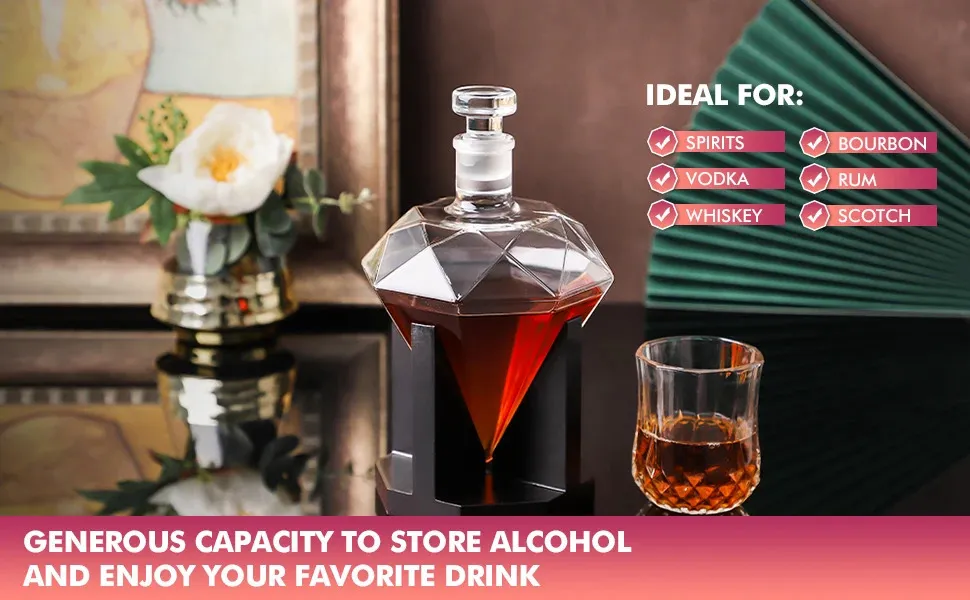 Bar Tools 850ml Whiskey Decanters Diamond Glass... From Luo09, $31.06 ...