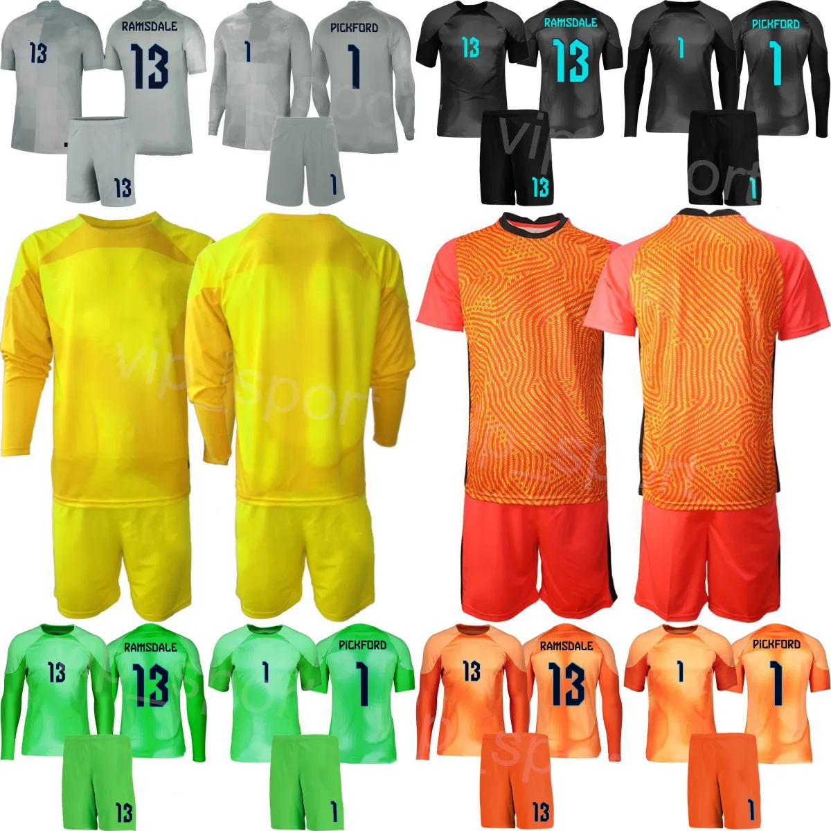 Nationslag 22/23 Man Soccer GK Joe Hart Jersey Set målvakt Långärmad Gordon Banks Peter Shilton Aaron Ramsdale Pickford Mary Earps Football Shirt Yingguo