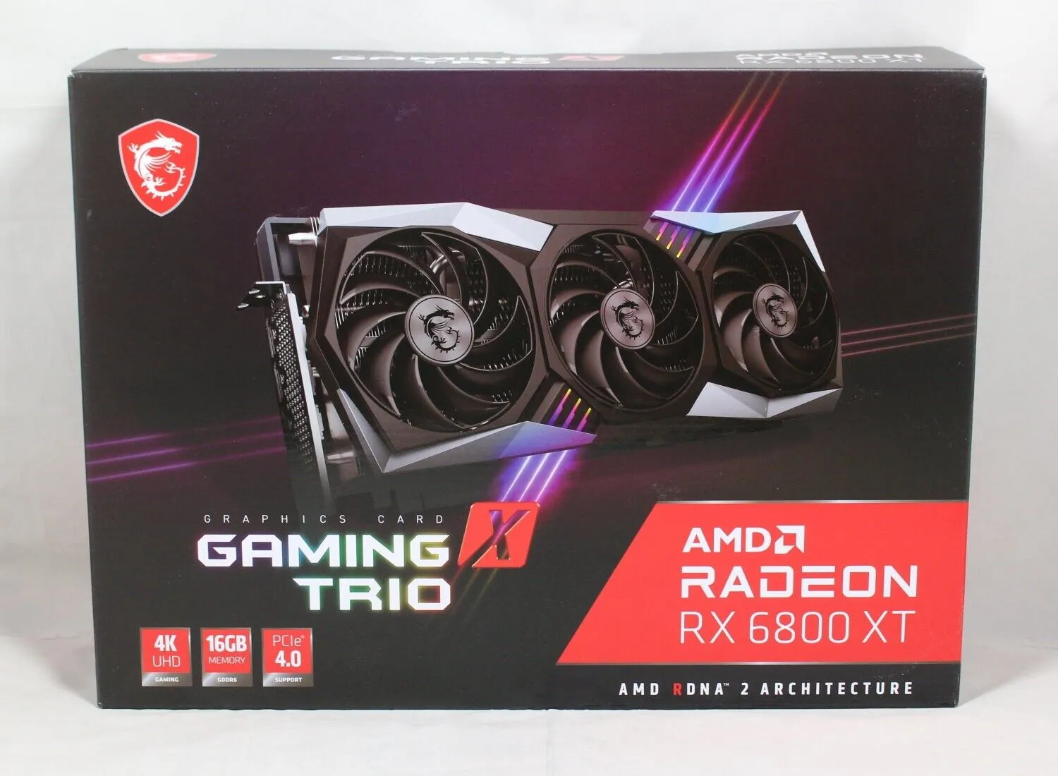 MSI RADEON RX 6800 XT 게임 X 트리오 16GB GDDR6 그래픽 카드