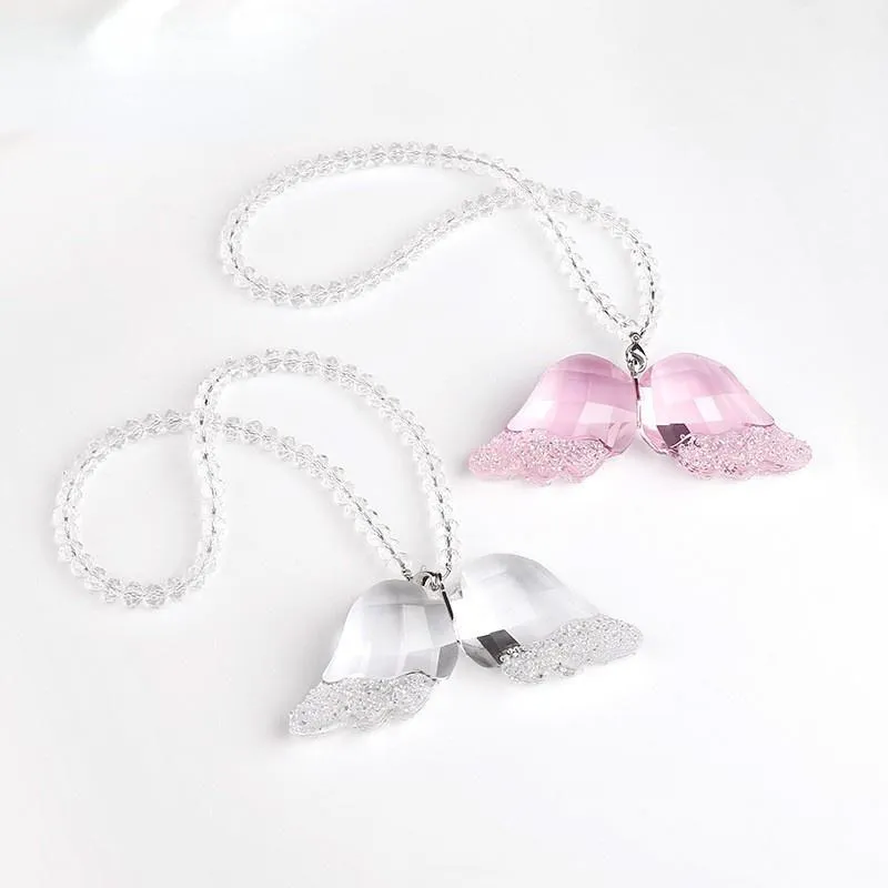 Interior Decorations Rearview Mirror Car Pendant Crystal Wing Hanging Creative Angel PendantInterior