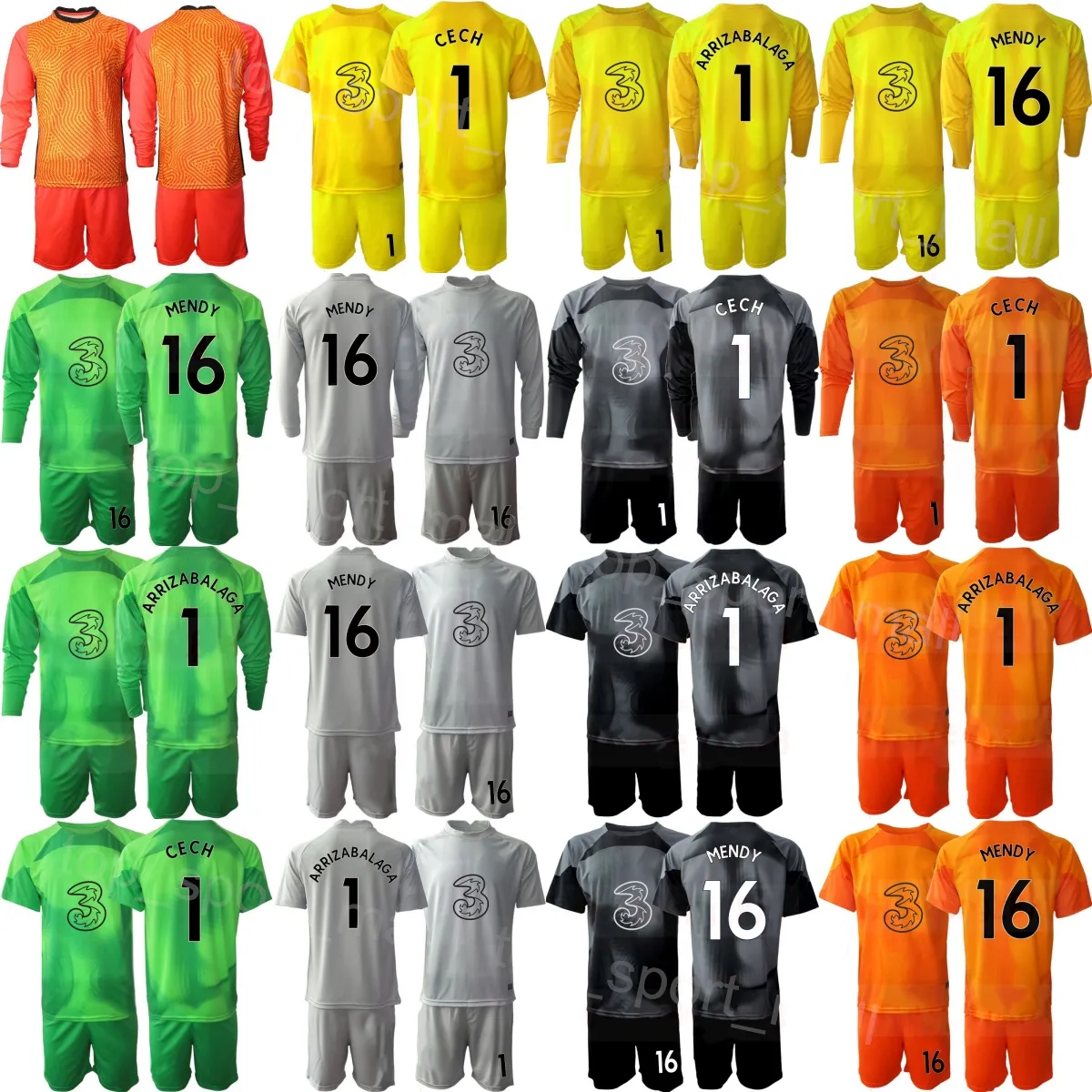 Club Team Men 22-23 Portiere di calcio 28 Maglia Djordje Petrovic Set Portiere Manica lunga Kepa Arrizabalaga Thibaut Courtois Maglia da calcio Robert Sanchez QieErXi