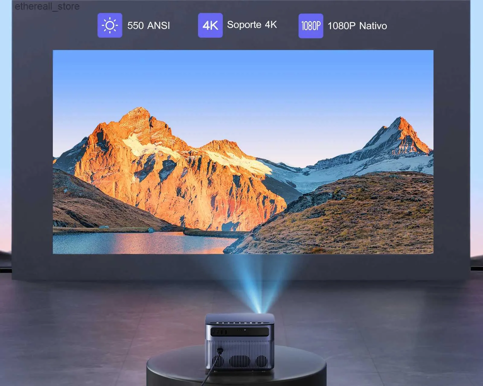 Wimius P64 Projektor – 500 ANSI Lumen – Android Beamer Home Media