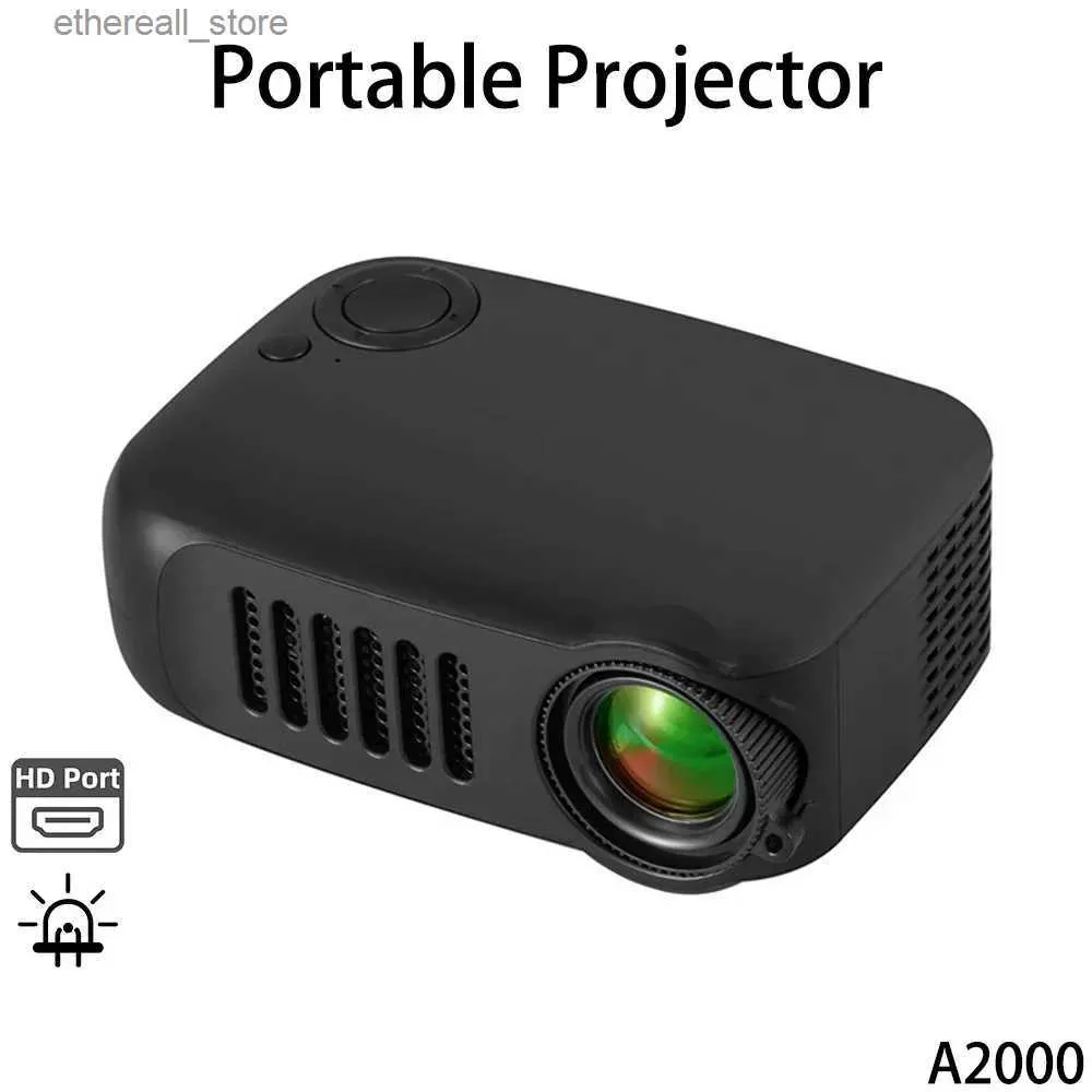 Projecteurs A2000 projecteur Portable Home cinéma 3D LED Smartphone TV Laser projecteur Mini projecteur pour Full HD 1080P vidéo cinéma projecteur Q231128