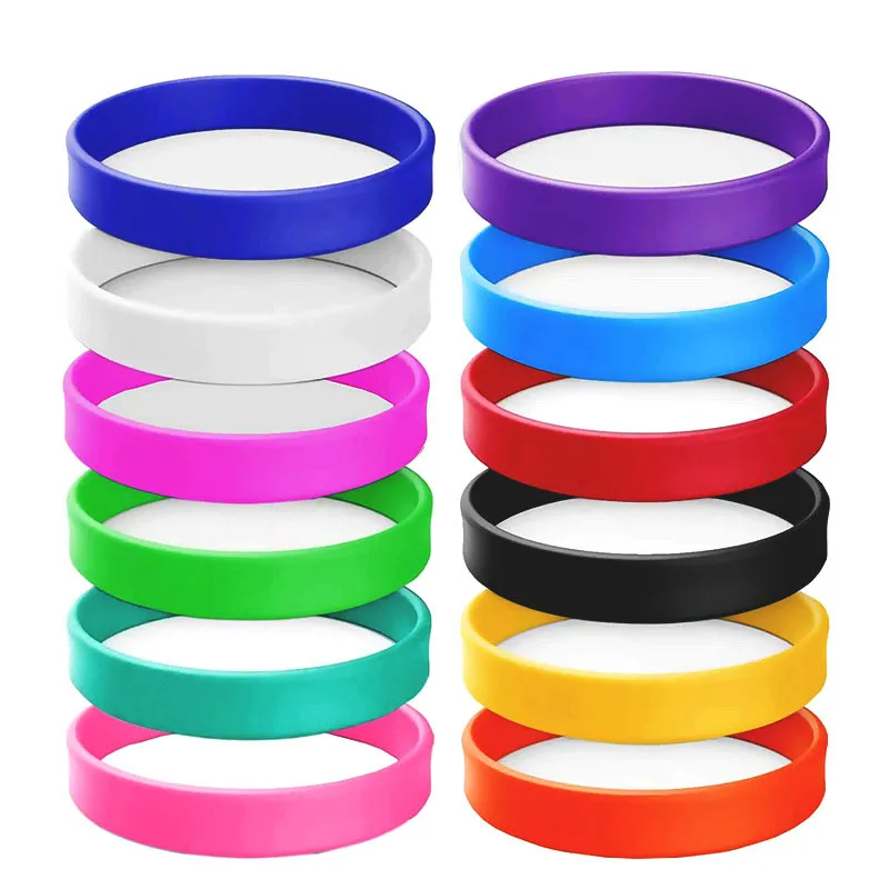 Design popular Design colorido colorido 12mm Silicone Link Bracelet Sports Style Pulsets de pulseira para atacado